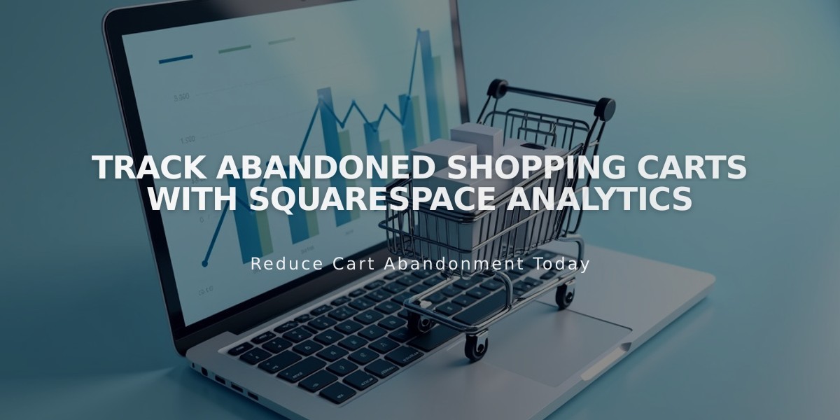 Track Abandoned Shopping Carts with Squarespace Analytics