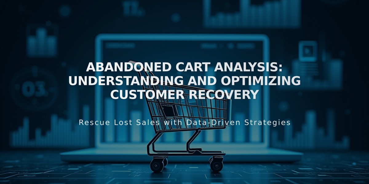 Abandoned Cart Analysis: Understanding and Optimizing Customer Recovery