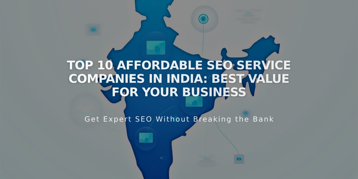 Top 10 Affordable SEO Service Companies in India: Best Value for Your Business