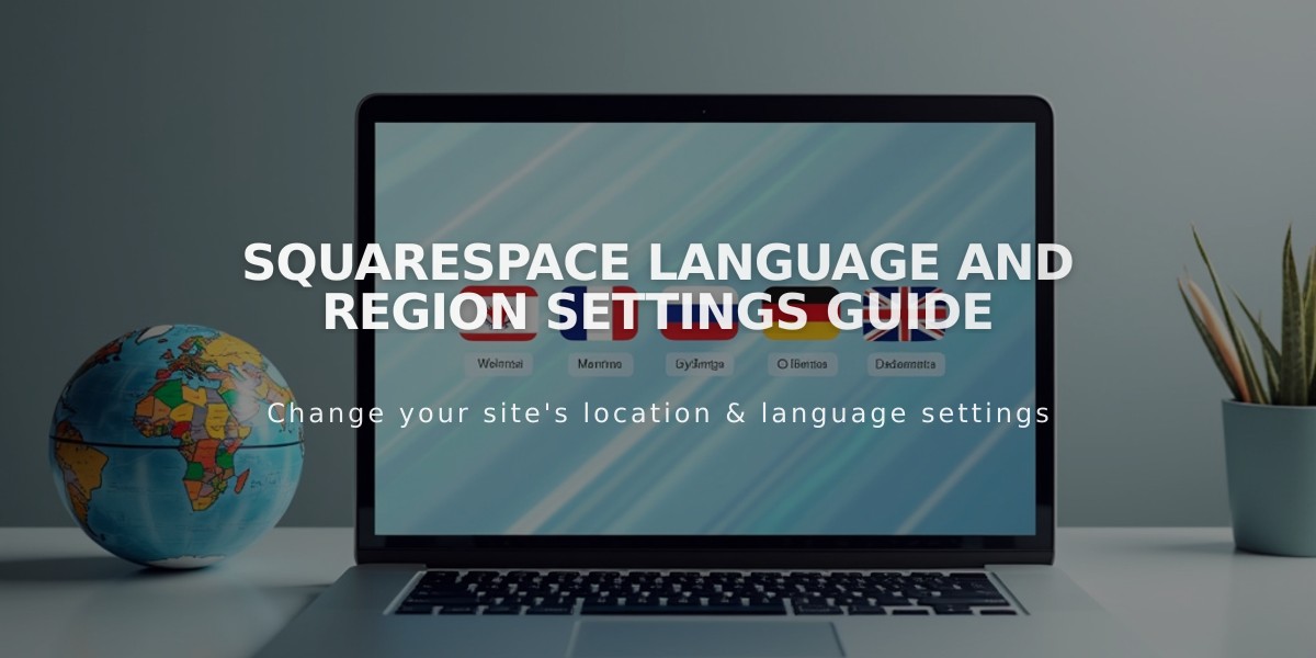 Squarespace Language and Region Settings Guide