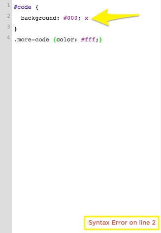 JavaScript error message