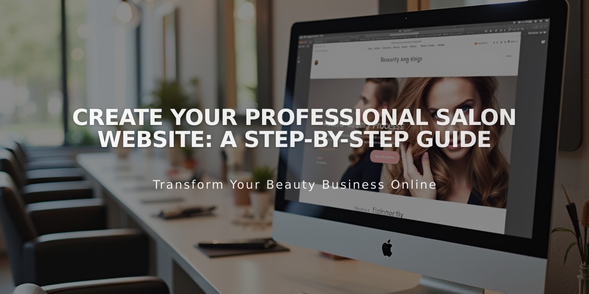 Create Your Professional Salon Website: A Step-by-Step Guide