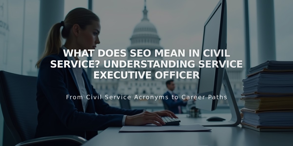 What Does SEO Mean in Civil Service? Understanding Service Executive Officer