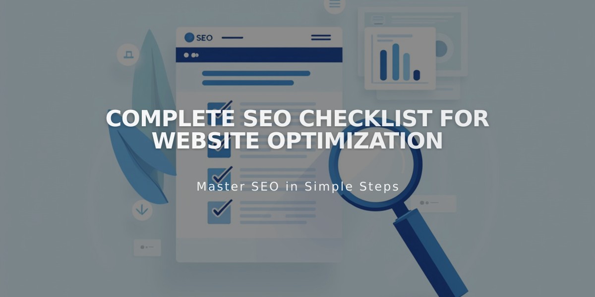 Complete SEO Checklist for Website Optimization