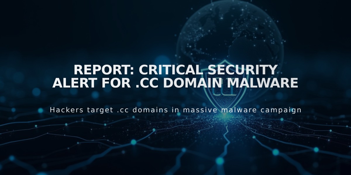 Report: Critical Security Alert for .cc Domain Malware