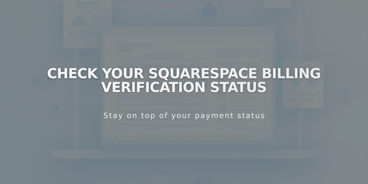 Check Your Squarespace Billing Verification Status