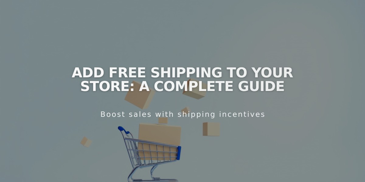 Add Free Shipping to Your Store: A Complete Guide