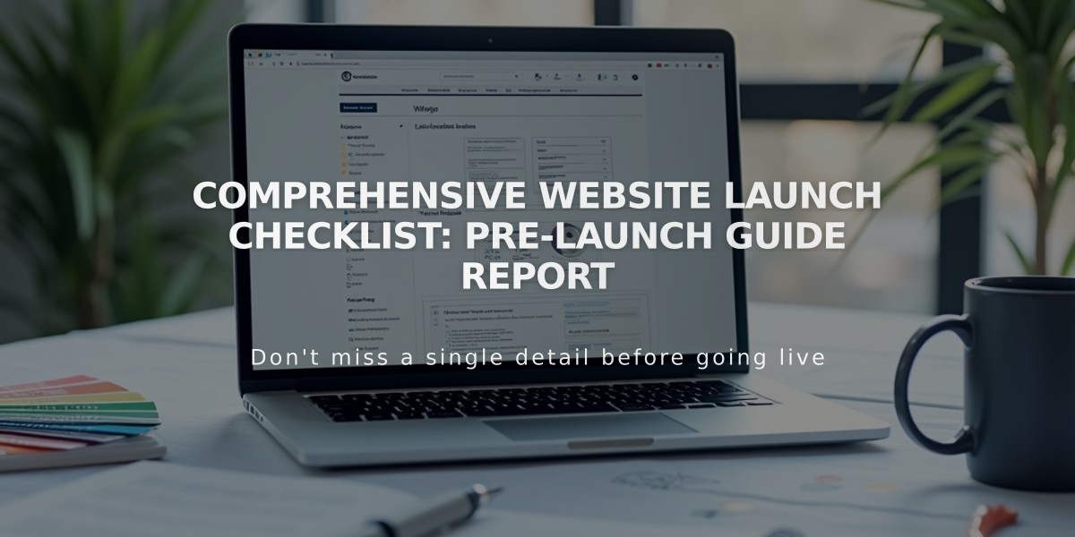 Comprehensive Website Launch Checklist: Pre-Launch Guide Report