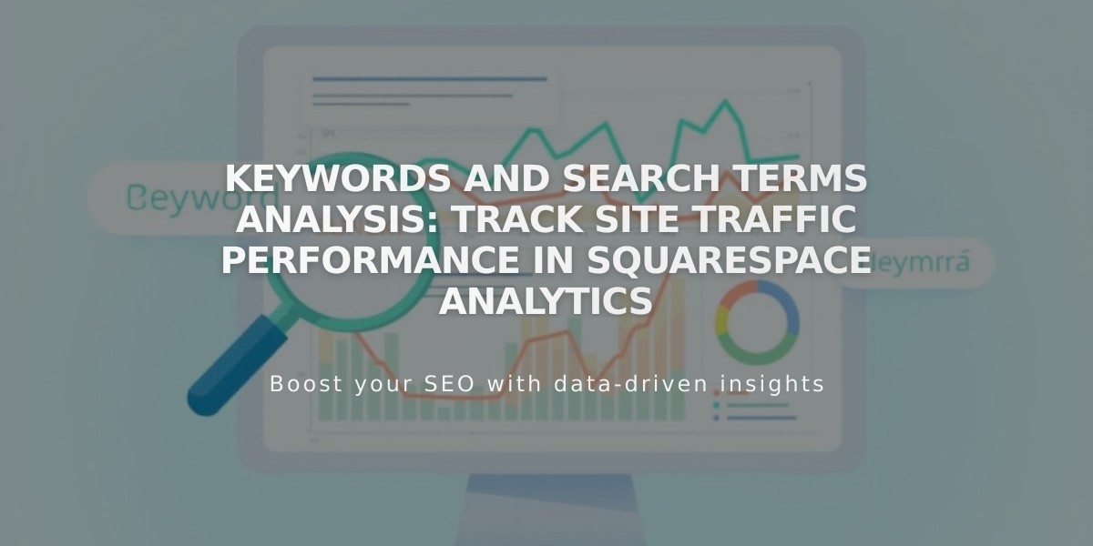 Keywords and Search Terms Analysis: Track Site Traffic Performance in Squarespace Analytics