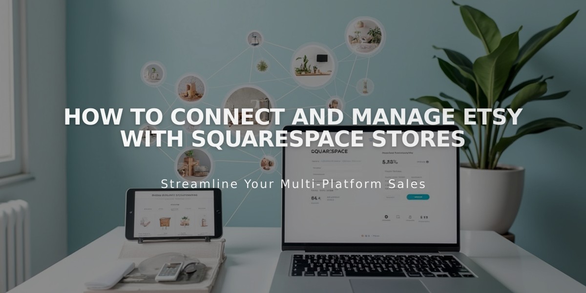 How to Connect and Manage Etsy with Squarespace Stores