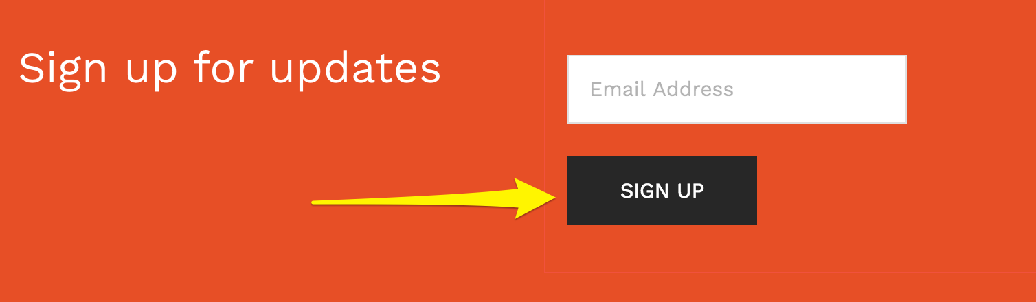 Arrow pointing to the sign-up button