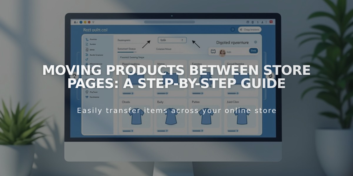 Moving Products Between Store Pages: A Step-by-Step Guide